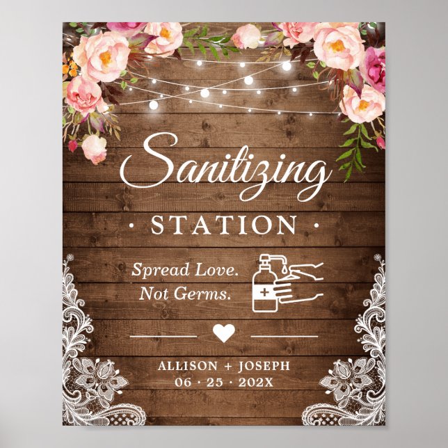 Sanierungsstation: Rustikale Blumenzellenleuchten Poster (Vorne)