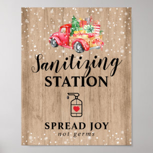 Sanierungsstation Rustikaler Weihnachtsliefer Poster