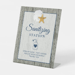 Sanierungsstation Sand Dollar Starfish Hochzeit Sockelschild