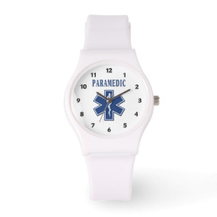 Sanitäter-blauer Stern des Lebens Armbanduhr