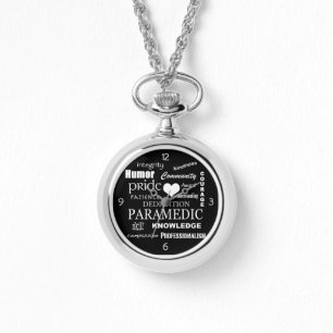 Sanitäter-Stolz-Weißes Herz/Text-Entwurf Armbanduhr
