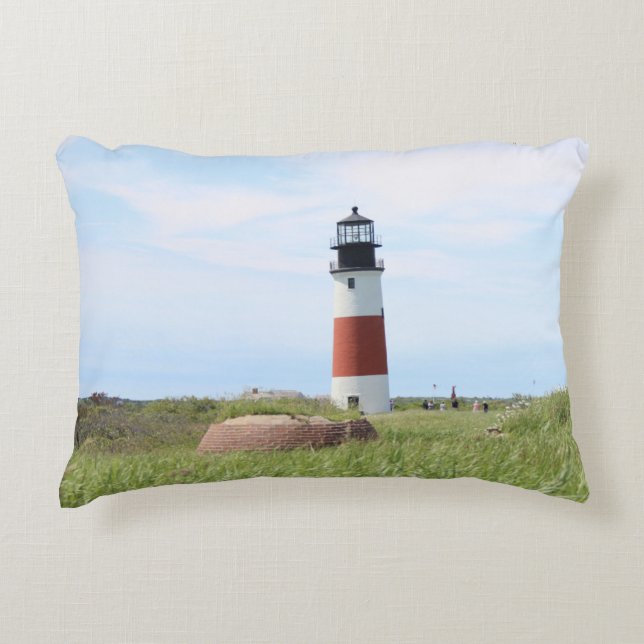 Sankaty Head Lighthouse MA Accent Pillow Dekokissen (Vorderseite)