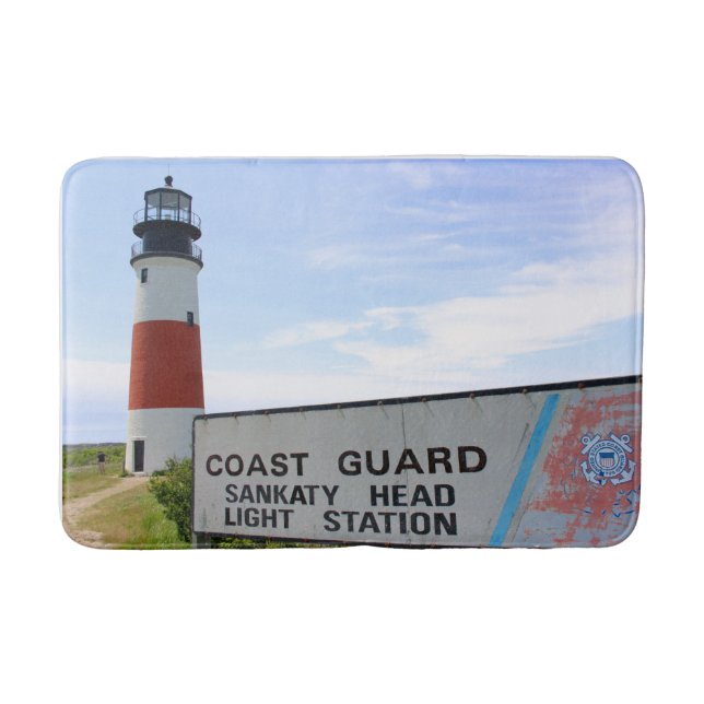 Sankaty Head Lighthouse, Nantucket MA Bath Mat Badematte (Vorderseite)