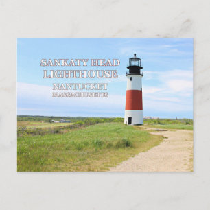 Sankaty Head Lighthouse, Nantucket MA Postcard Postkarte