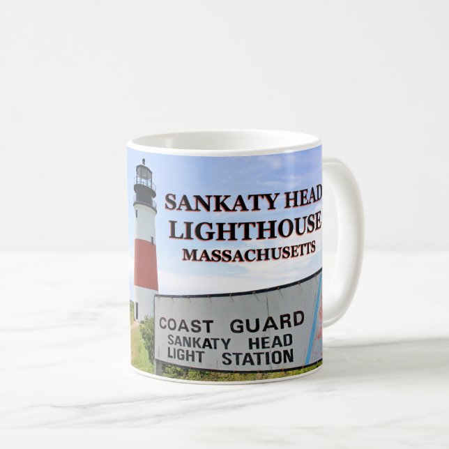 Sankaty Head Lighthouse, Nantucket MA Tasse (VorderseiteRechts)