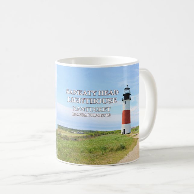 Sankaty Head Lighthouse, Nantucket MA Tasse (VorderseiteRechts)
