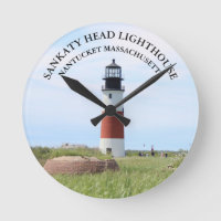 Sankaty Head Lighthouse, Nantucket MA Wall Clock