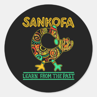 Sankofa African Bird Black History Month Juneteent Runder Aufkleber