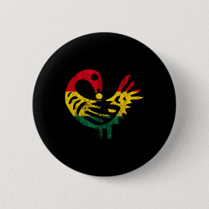 Sankofa Afrikanischer Vogel Ghanaische Flagge Stol Button