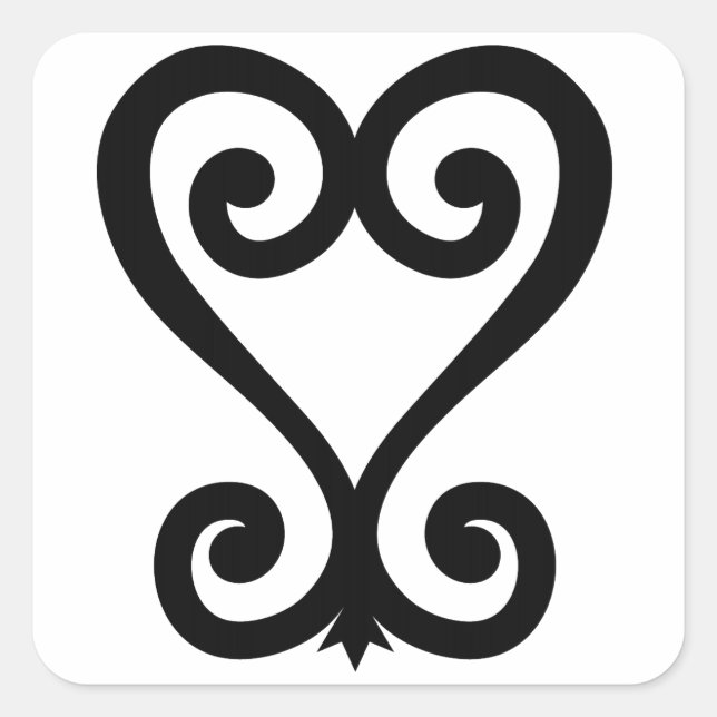 Sankofa Schwarz/Weiß Sticker (Vorderseite)