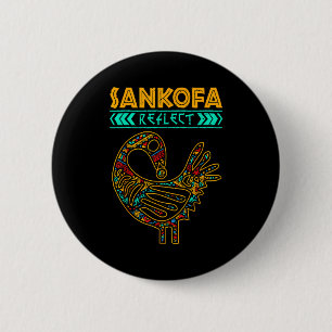 Sankofa Schwarze Geschichte Afro Afrikanischer Sto Button