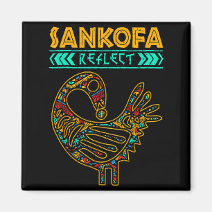 Sankofa Schwarze Geschichte Afro Afrikanischer Sto Magnet