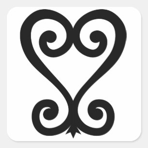 Sankofa schwarze/weiße Aufkleber