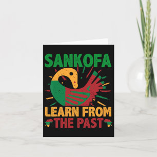 Sankofa-Symbol und Adinkra Ghana für die schwarze  Karte