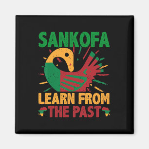 Sankofa-Symbol und Adinkra Ghana für die schwarze  Magnet