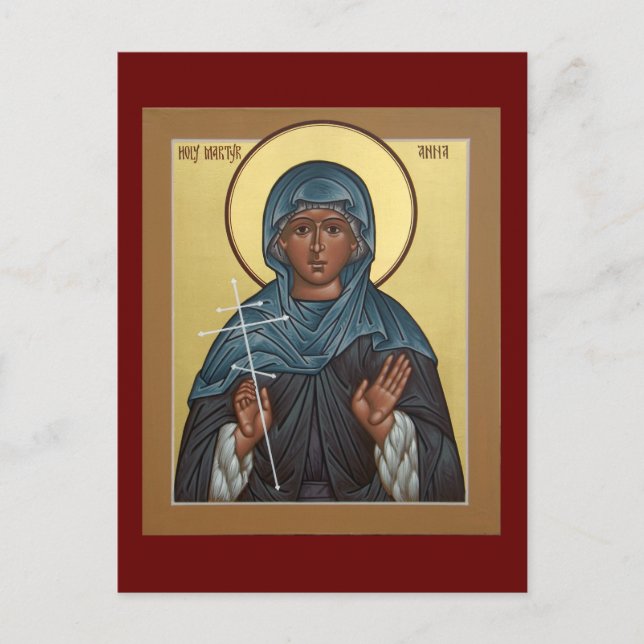 Sankt Anna der Martyr-Gebetskarte Postkarte (Vorderseite)