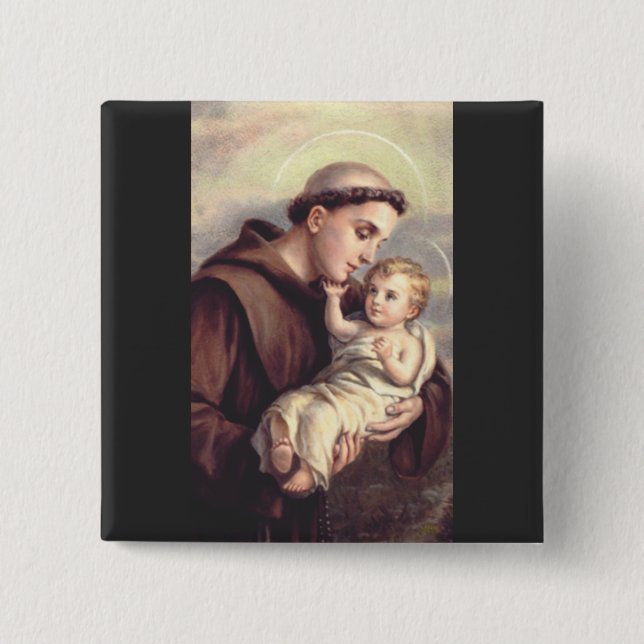 Sankt Antonius von Padua Button (Vorderseite)