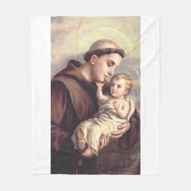 Sankt Antonius von Padua Fleecedecke (Vorderseite)