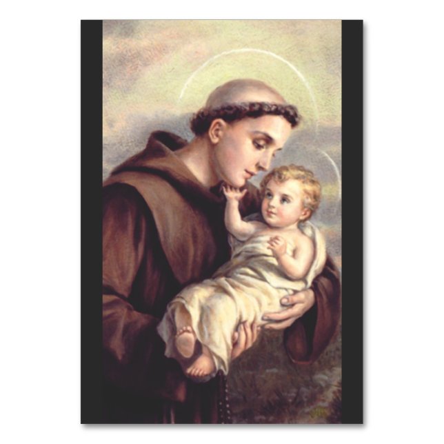 Sankt Antonius von Padua Tischnummer (Vorderseite)