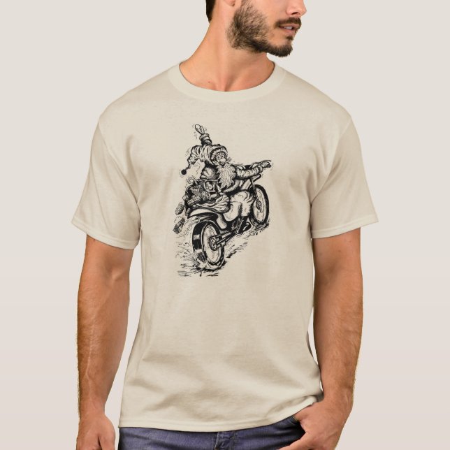 Sankt auf einem Motorrad Sweatshirt T-Shirt (Vorderseite)