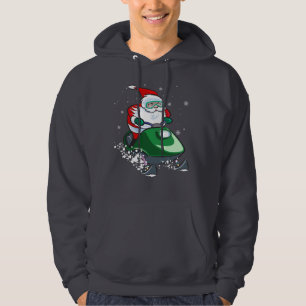 Sankt auf einem Snowmobile-WeihnachtsHoodie Hoodie