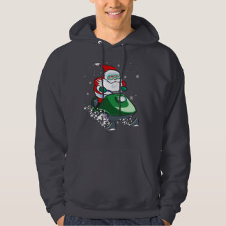 Sankt auf einem Snowmobile-WeihnachtsHoodie Hoodie
