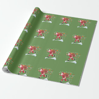 Sankt auf Eis-Skate-Weihnachtsverpackungs-Papier Geschenkpapier