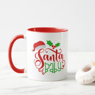 Sankt-Baby-Weihnachtswort-Kunst-Tasse Tasse