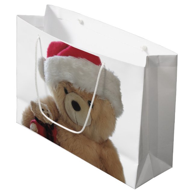 Sankt-Bär mit wenigem Bären Große Geschenktüte (Vorderseite Schrägansicht)