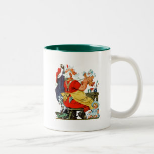 Sankt bei der Arbeit Zweifarbige Tasse