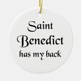 Sankt Benedikt Keramik Ornament