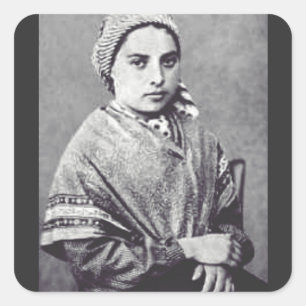 Sankt Bernadette Soubirous Quadratischer Aufkleber