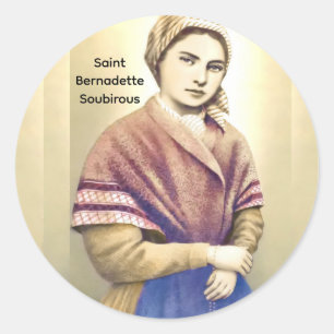Sankt Bernadette Soubirous Runder Aufkleber