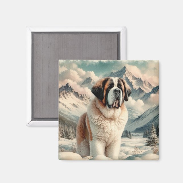 Sankt Bernhard Magnet (Vorderseite/Rückseite)