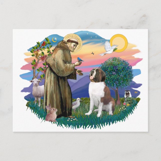Sankt Bernhard Postkarte (Vorderseite)