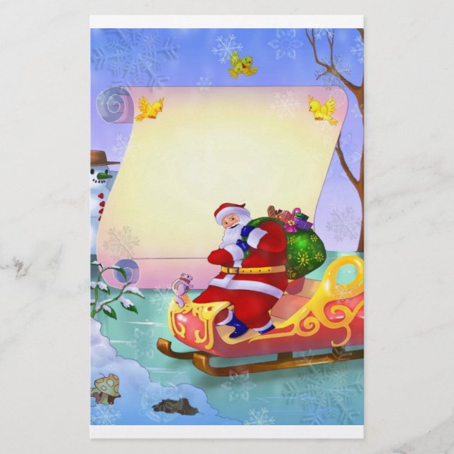 Sankt-Buchstabebriefpapier für Weihnachten für Briefpapier (Vorderseite)