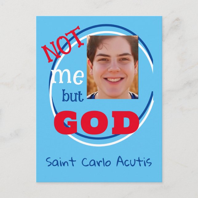Sankt Carlo Acutis Postkarte (Vorderseite)