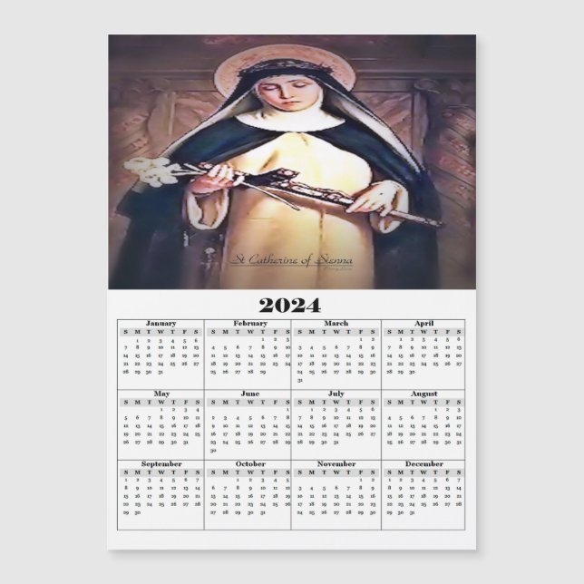 Sankt Catherine von Siena Magnetkarte (Vorderseite)
