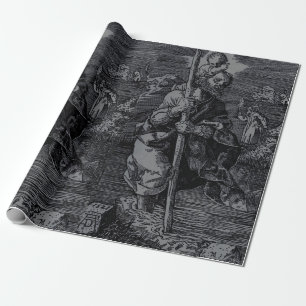 Sankt Christophorus wird von Christen verehrt Geschenkpapier