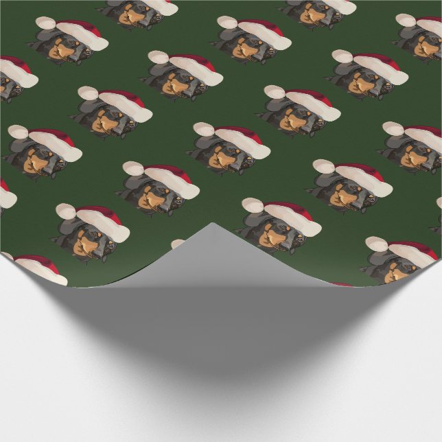 Sankt-Dackel-Weihnachten Geschenkpapier (Ecke)
