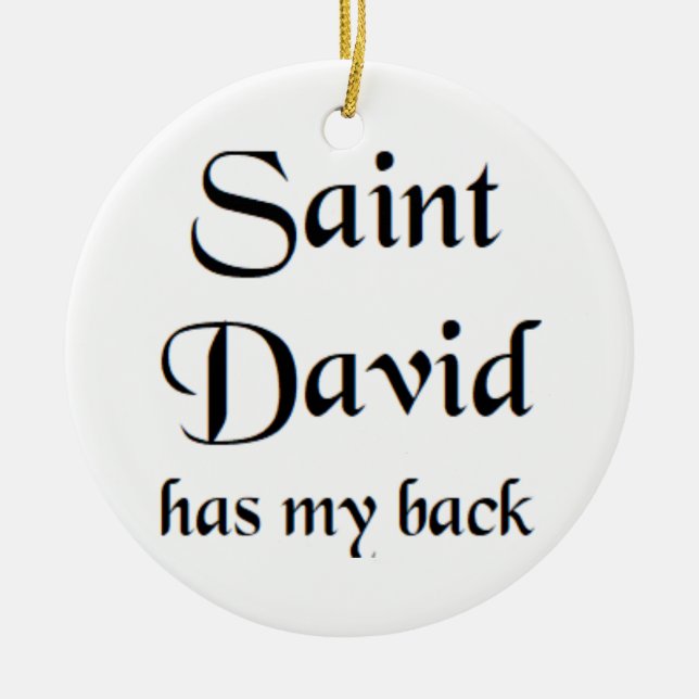 Sankt David Keramik Ornament (Vorne)