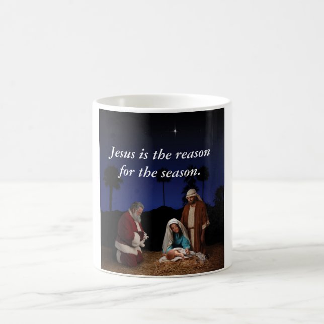 Sankt, die an der Geburt Christi knit Kaffeetasse (Mittel)