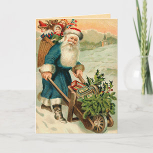 Sankt, die Geschenk-Weihnachtskarte liefert Feiertagskarte
