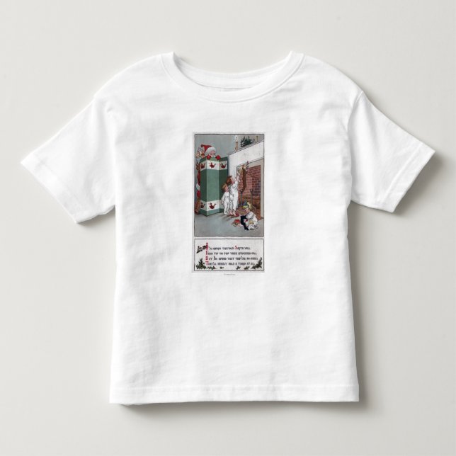 Sankt, die von hinten Schirm aufpasst Kleinkind T-shirt (Vorderseite)
