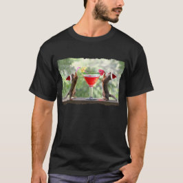 Sankt-Eichhörnchen, die ein Cocktail trinken T-Shirt