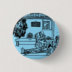 Sankt Fina italienisches christliches Mädchen Button