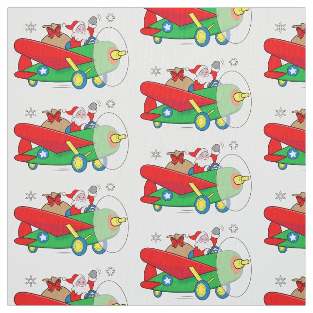 Sankt-Fliegen-Flugzeug mit Geschenken Stoff (Muster)