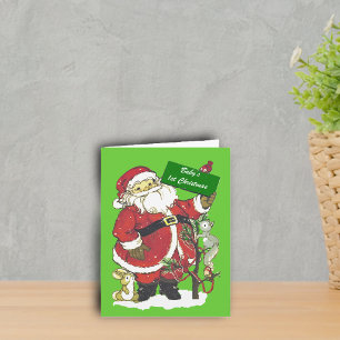Sankt-Foto des Babys erstes Weihnachts Feiertagskarte