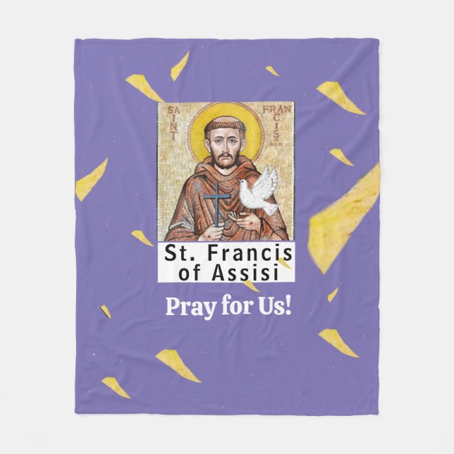 Sankt Franziskus von Assisi Fleecedecke (Vorderseite)