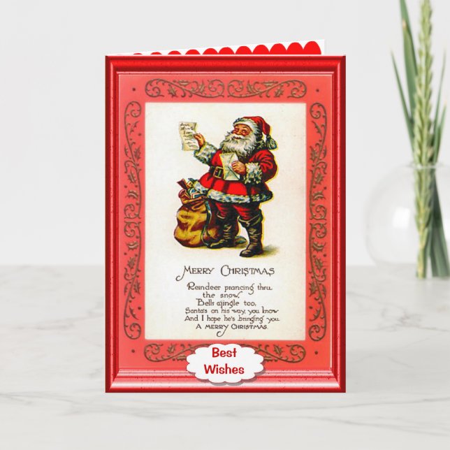 Sankt Gedicht Feiertagskarte (Vorderseite)